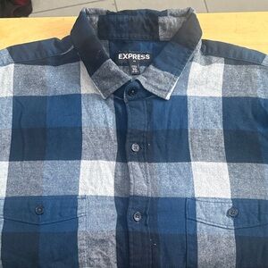 Express Button Up Long Sleeve Shirt Size XXL